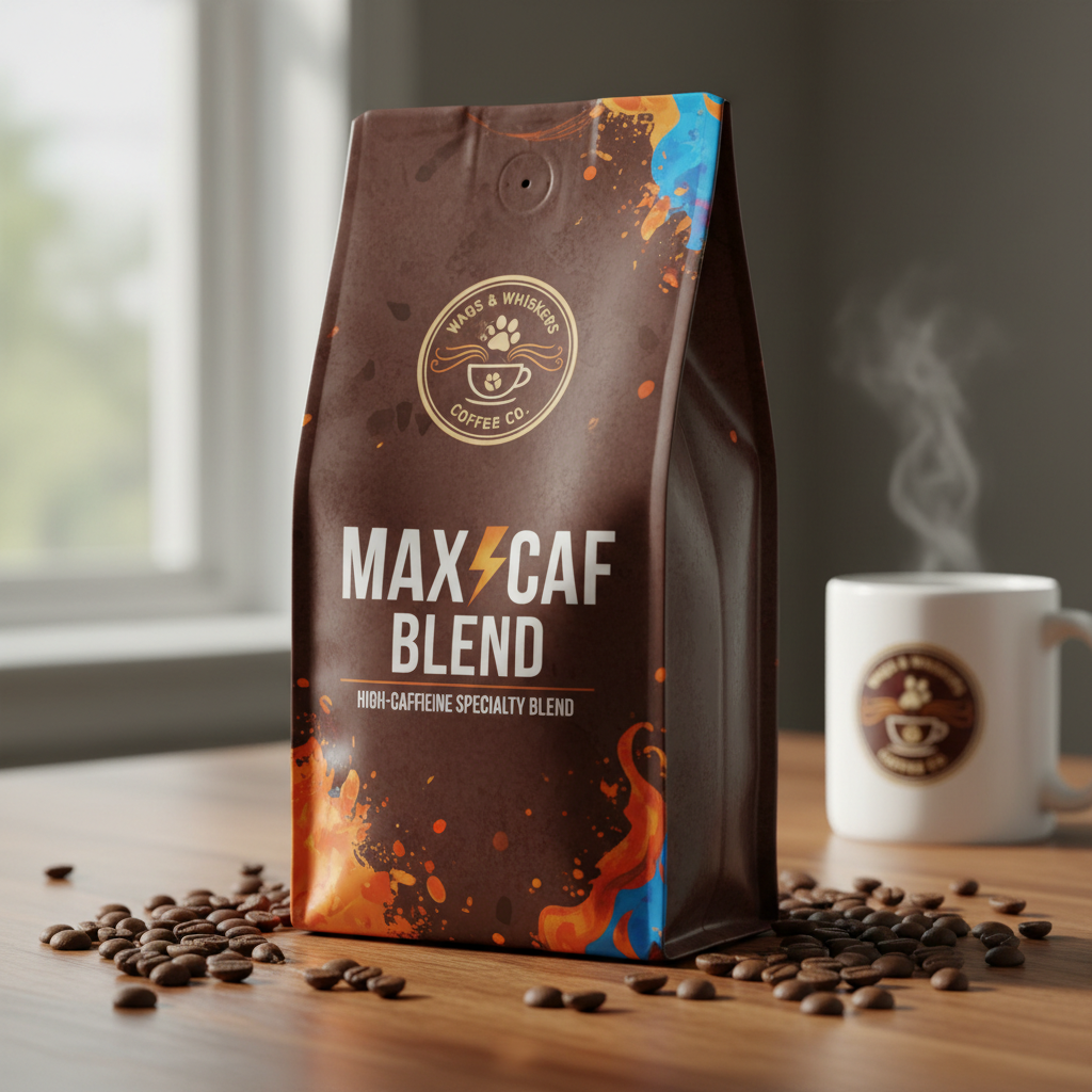 Max Caf Blend | High-Caffeine Double Shot Coffee Beans – Wags & Whiskers Coffee Co. - Wags & Whiskers Coffee Co.
