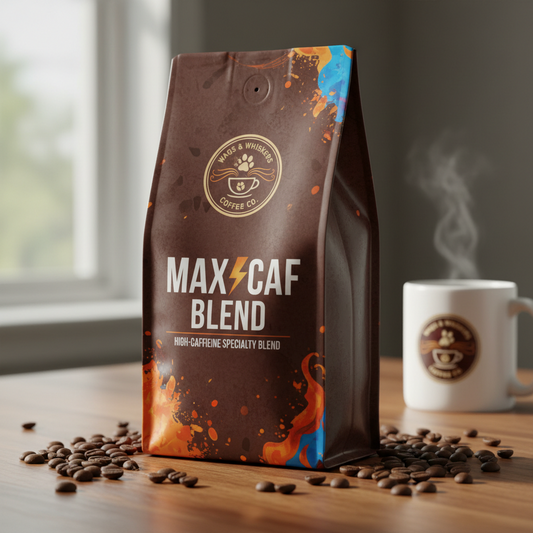 Max Caf Blend | High-Caffeine Double Shot Coffee Beans – Wags & Whiskers Coffee Co. - Wags & Whiskers Coffee Co.