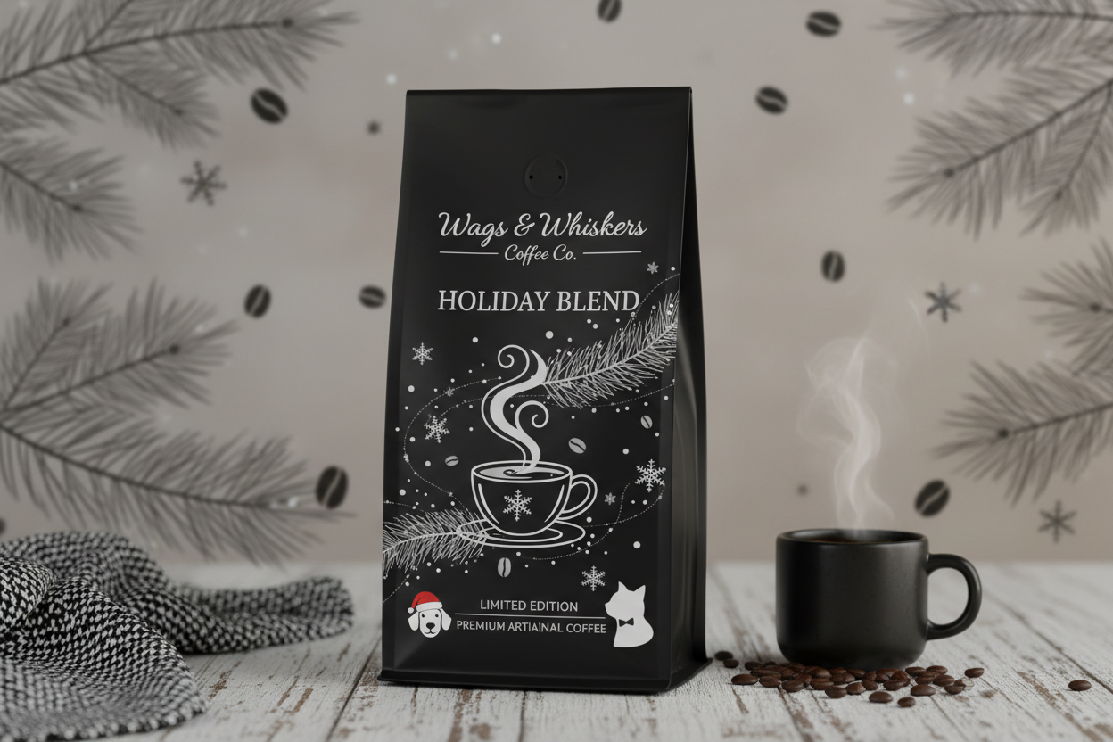 Holiday Blend | Festive Seasonal Coffee Beans – Wags & Whiskers Coffee Co. - Wags & Whiskers Coffee Co.