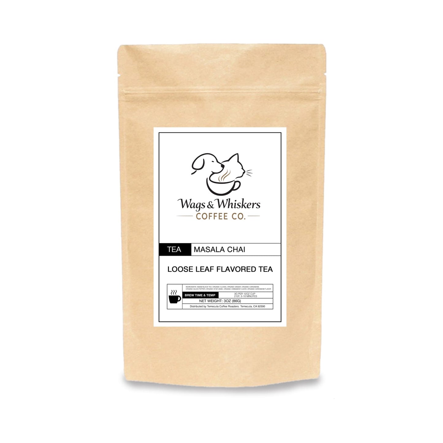 Masala Chai Tea | Spiced Indian Black Tea Blend – Wags & Whiskers Coffee Co. - Wags & Whiskers Coffee Co.