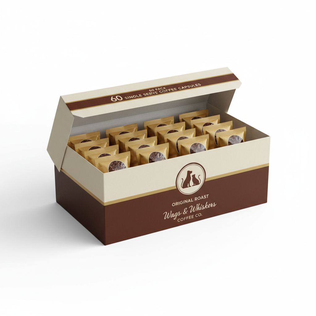 60 Pack Single Serve Coffee Capsules | Original Roast | Wags & Whiskers Coffee Co.